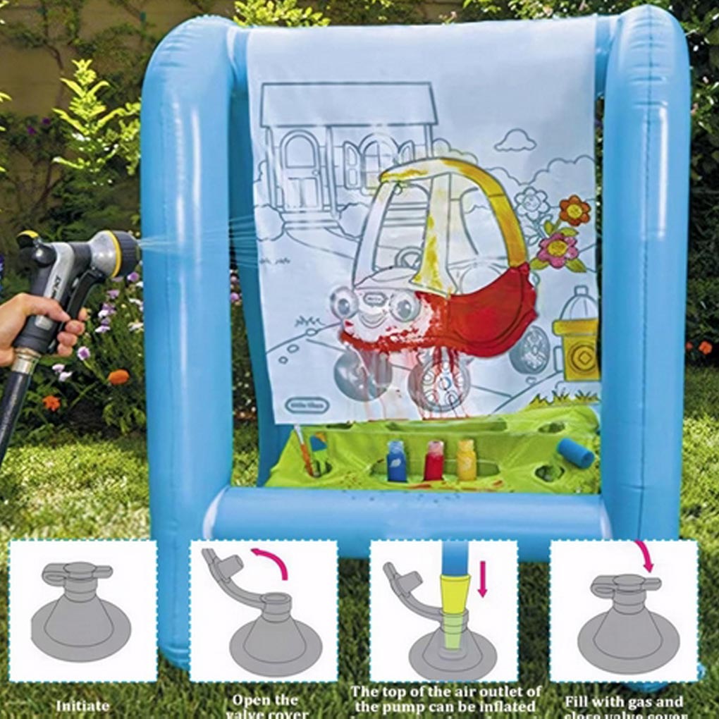 Kids Outdoor Easel - PVC Portable Outdoor Easel Vertical Easel