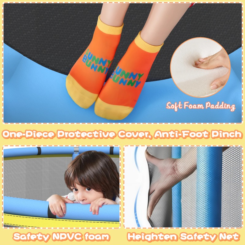 5FT Toddler Trampoline 8-in-1  - Kids Outdoor Hammock 评论和价格