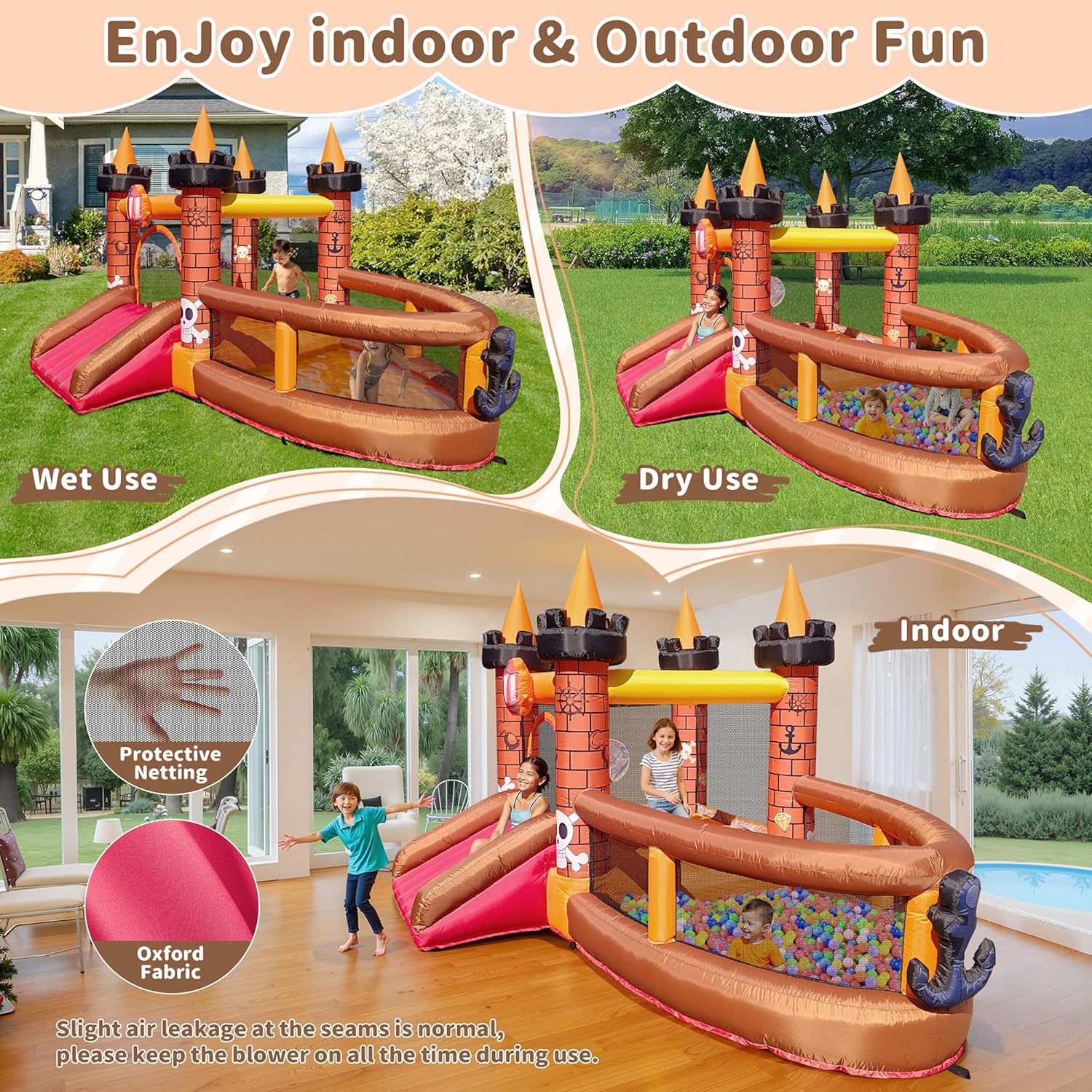Inflatable Bounce House for Ki - Kids Outdoor Jump House 评论和价格
