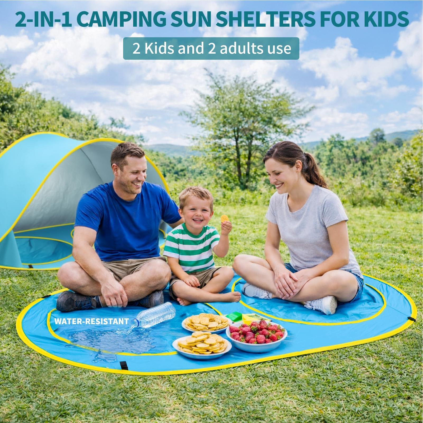 Kid Beach Tent With Pool UV Pr - Kids Outdoor Wagon 评论和价格