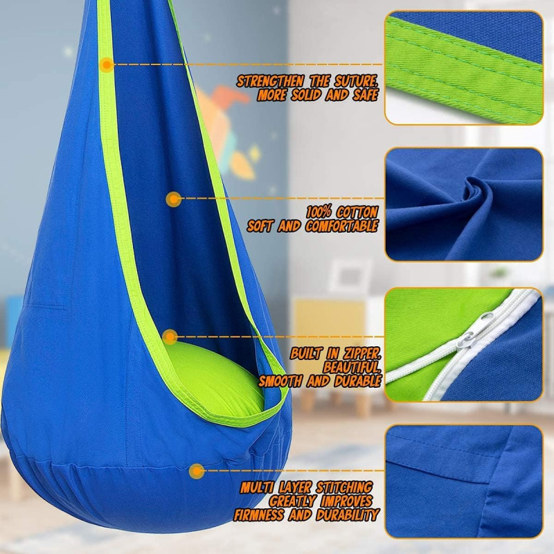 Children Hanging Pod Swing Ham - Kids Outdoor Hammock 评论和价格