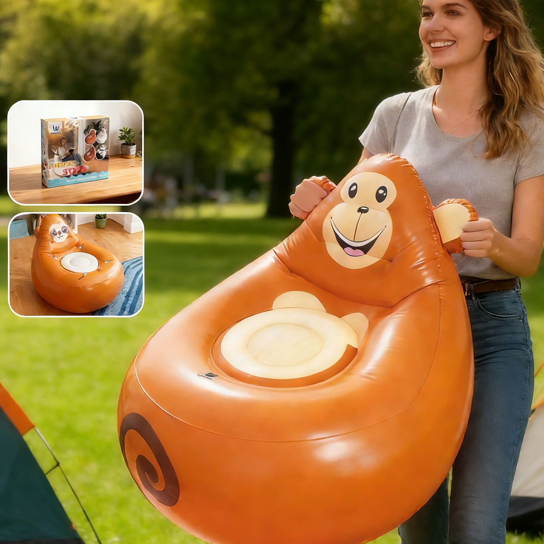 Inflatable Lazy Sofa Kids Cart - Kids Outdoor Lounge Furniture 评论和价格