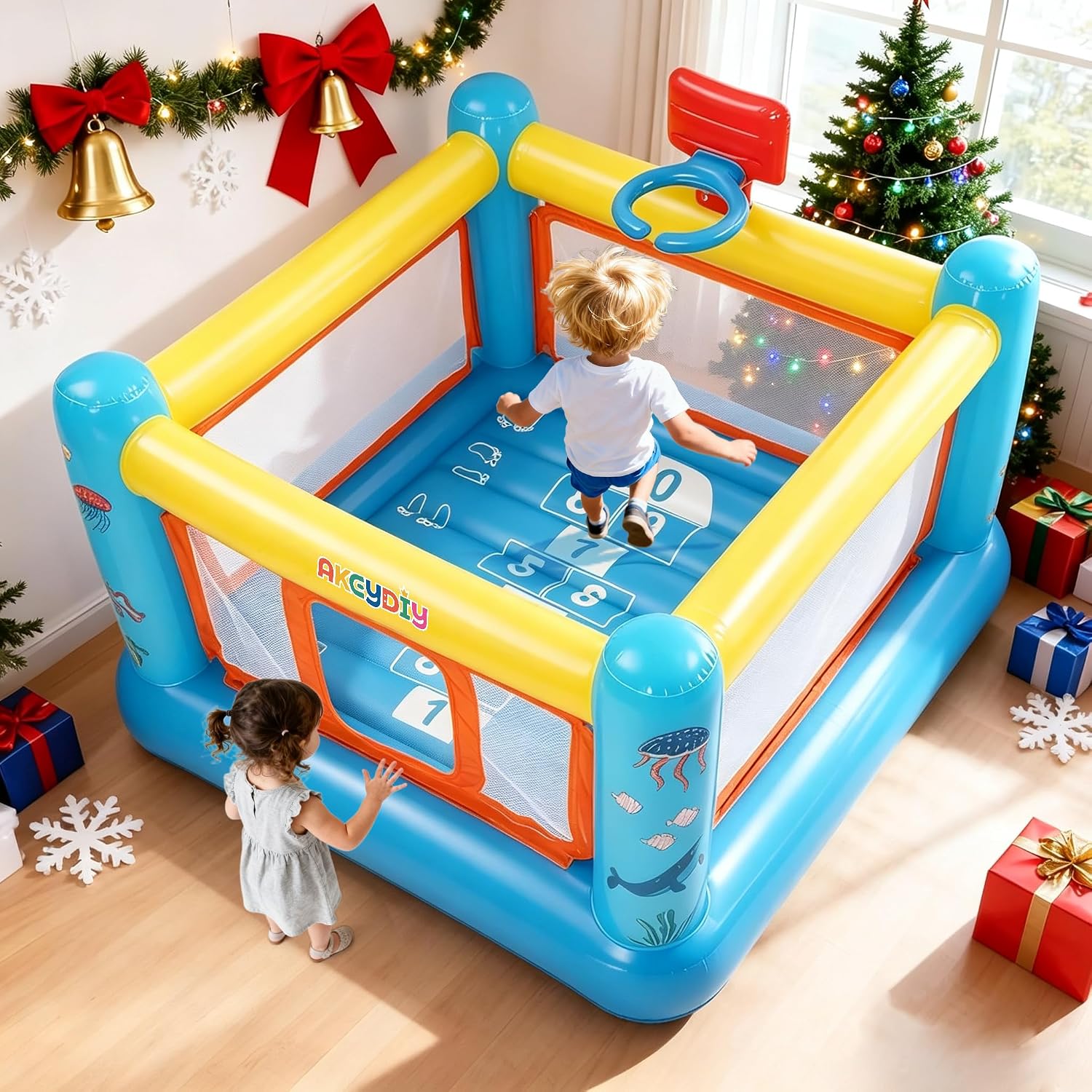 Bounce House, PVC Inflatable B - Kids Outdoor Jump House 评论和价格