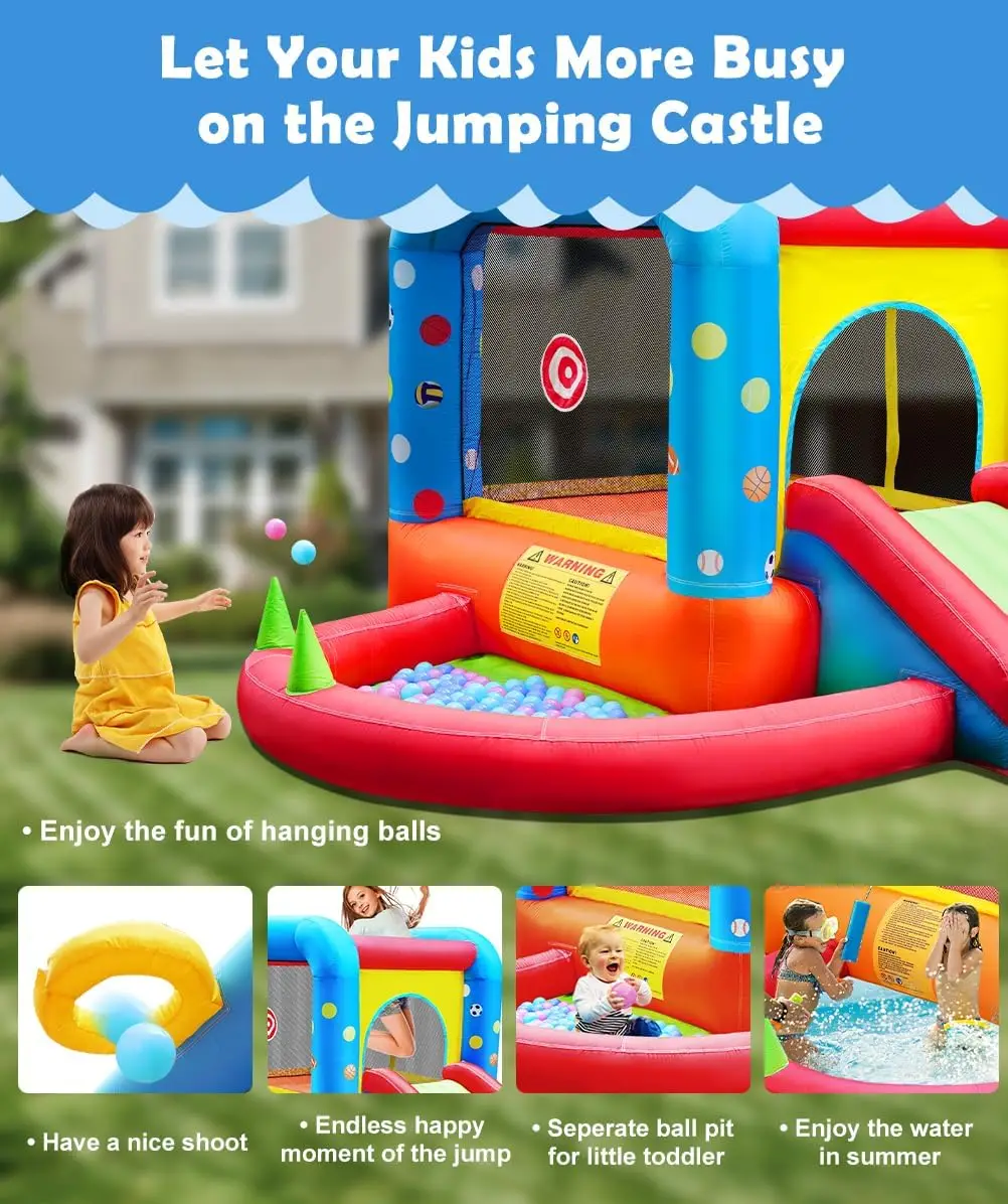 Step4Fun Inflatable Bounce Hou - Kids Outdoor Jump House 评论和价格
