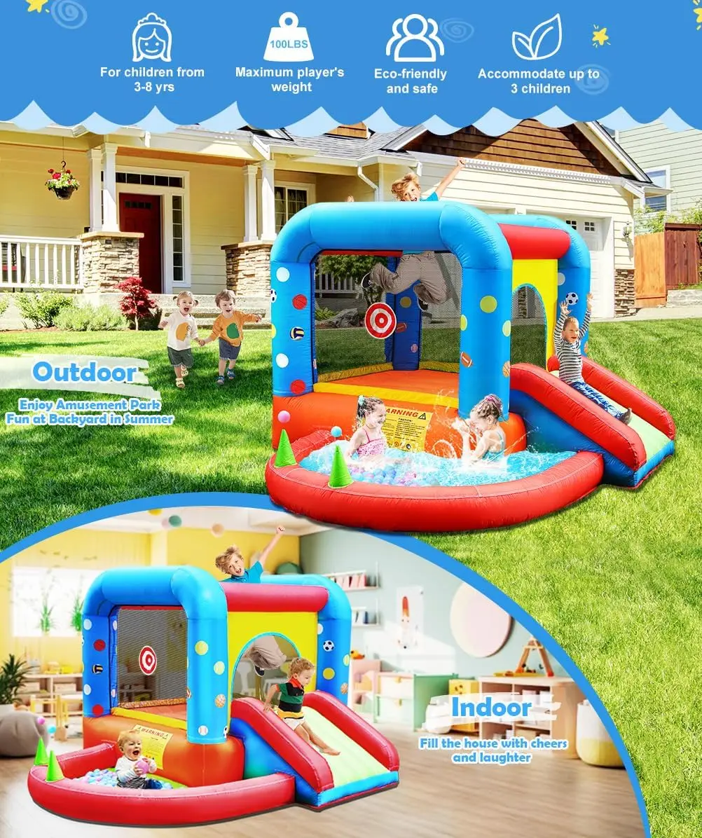 Step4Fun Inflatable Bounce Hou - Kids Outdoor Jump House 评论和价格