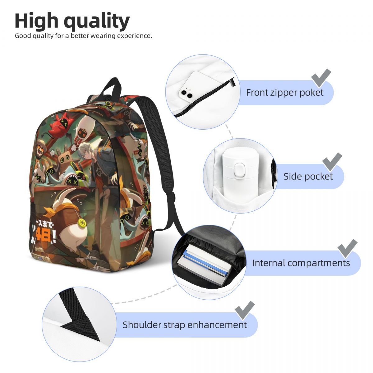 Zenless Zone Zero Backpack for - Kids Outdoor Zone 评论和价格