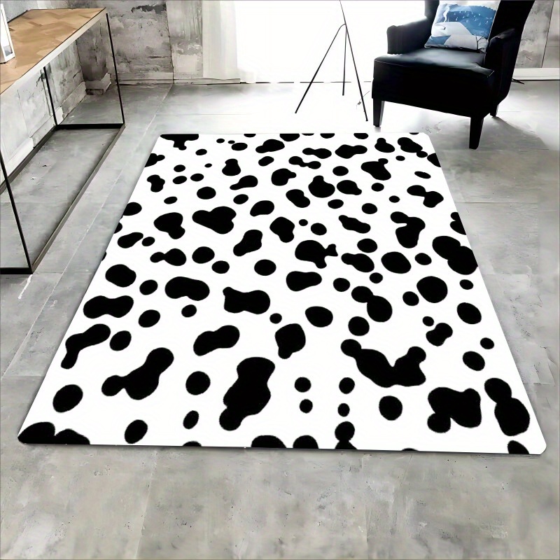 Flannel Printed Cow Print Rug  - Kids Outdoor Zone 评论和价格