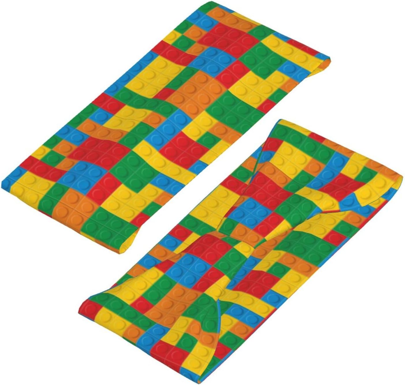 Colorful Building Blocks Print - Kids Outdoor Yoga 评论和价格