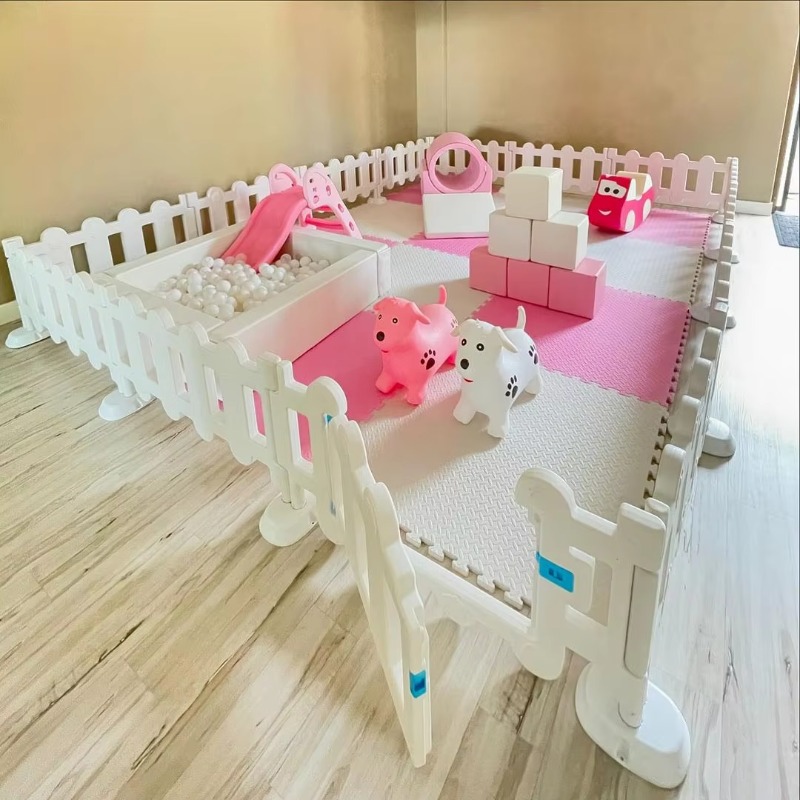 Easy-to-install portable plast - Kids Outdoor Fence 评论和价格