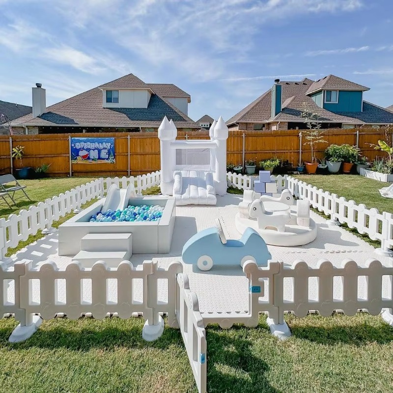 Easy-to-install portable plast - Kids Outdoor Fence 评论和价格