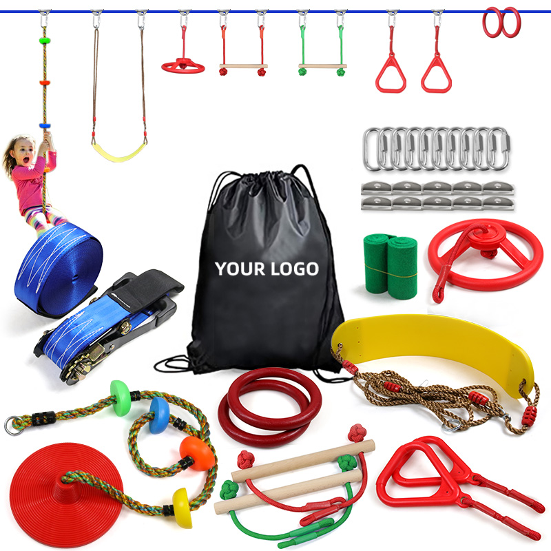 Outdoor Play Slackline Ninja W - Kids Outdoor Ninja Warrior Course 评论和价格