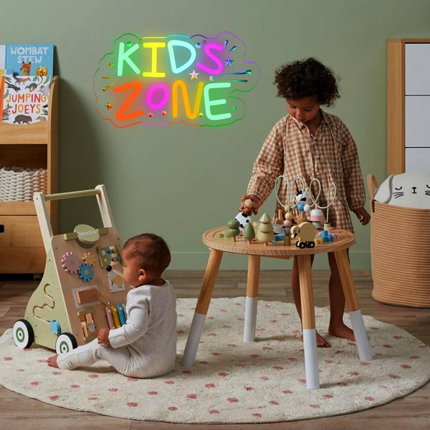 Kids Zone Neon Sign Art Wall L - Kids Outdoor Zone 评论和价格