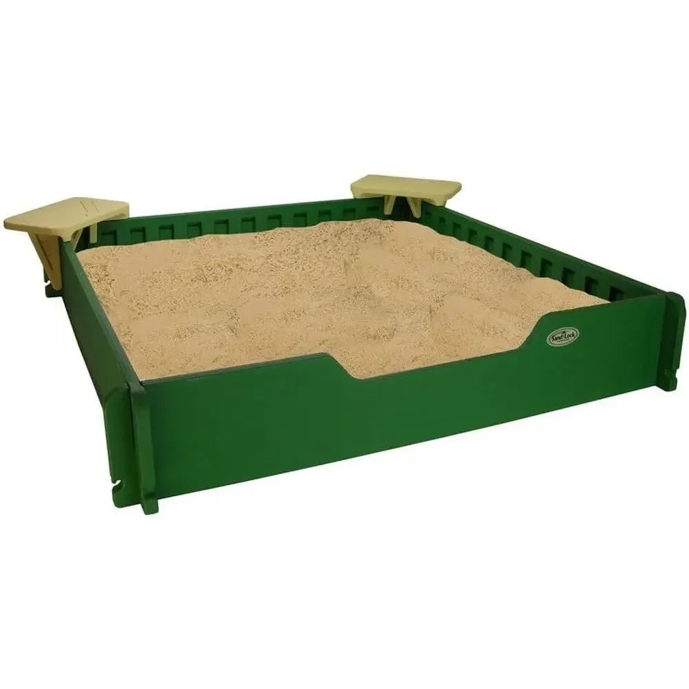 5x5 SandLock Plastic Sandbox o - Kids Outdoor Sandbox 评论和价格