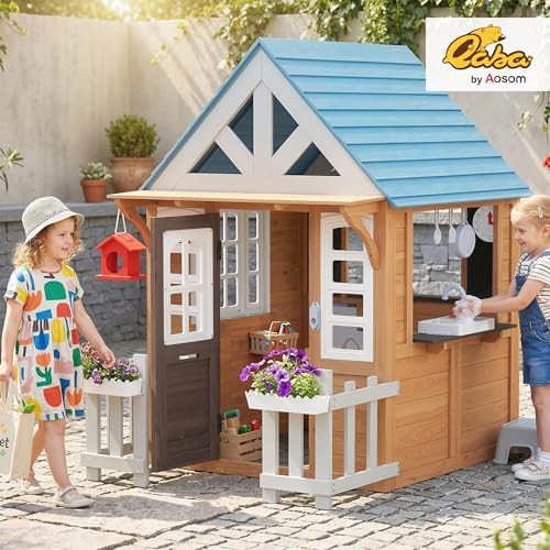 Outdoor Playhouse with Pet Doo - Kids Outdoor Fence 评论和价格