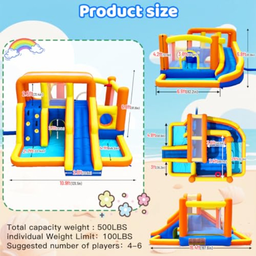 Outdoor bounce house water sli - Kids Outdoor Zone 评论和价格