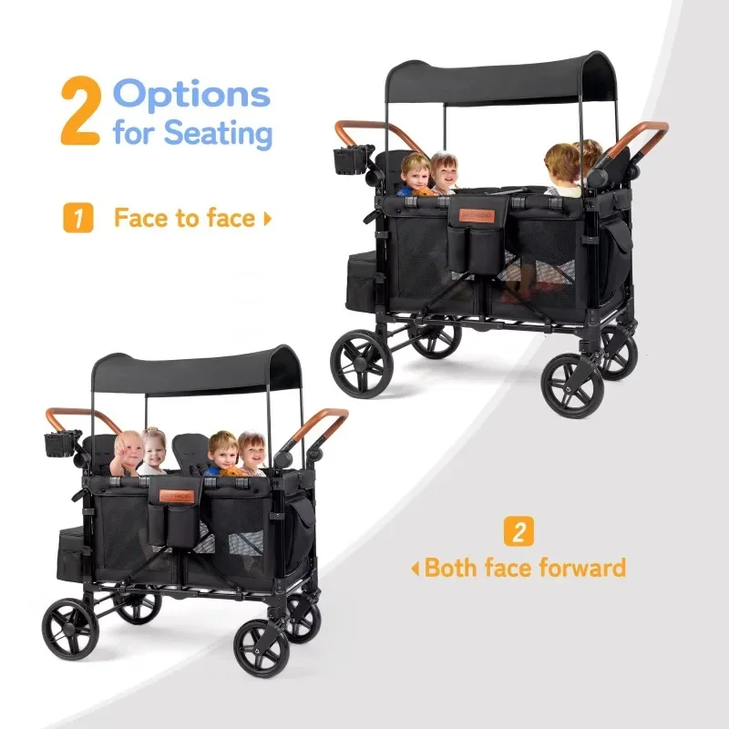 Outdoor Wagon Stroller 4 Seat  - Kids Outdoor Wagon 评论和价格