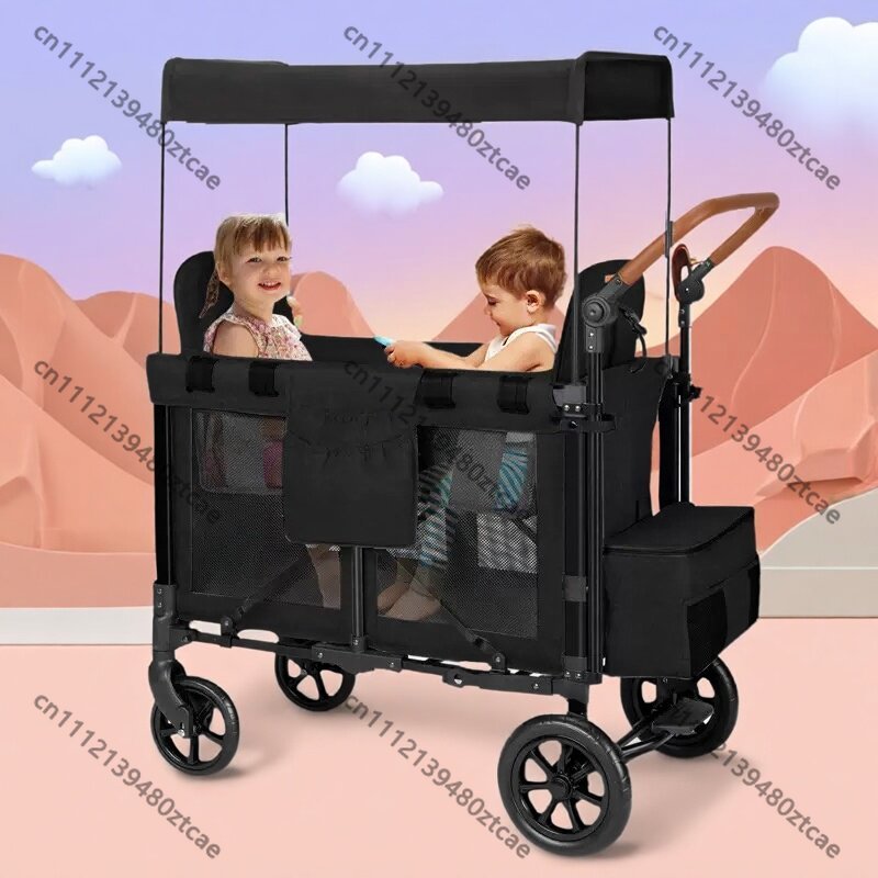 Twin Baby Stroller Four Kids P - Kids Outdoor Wagon 评论和价格