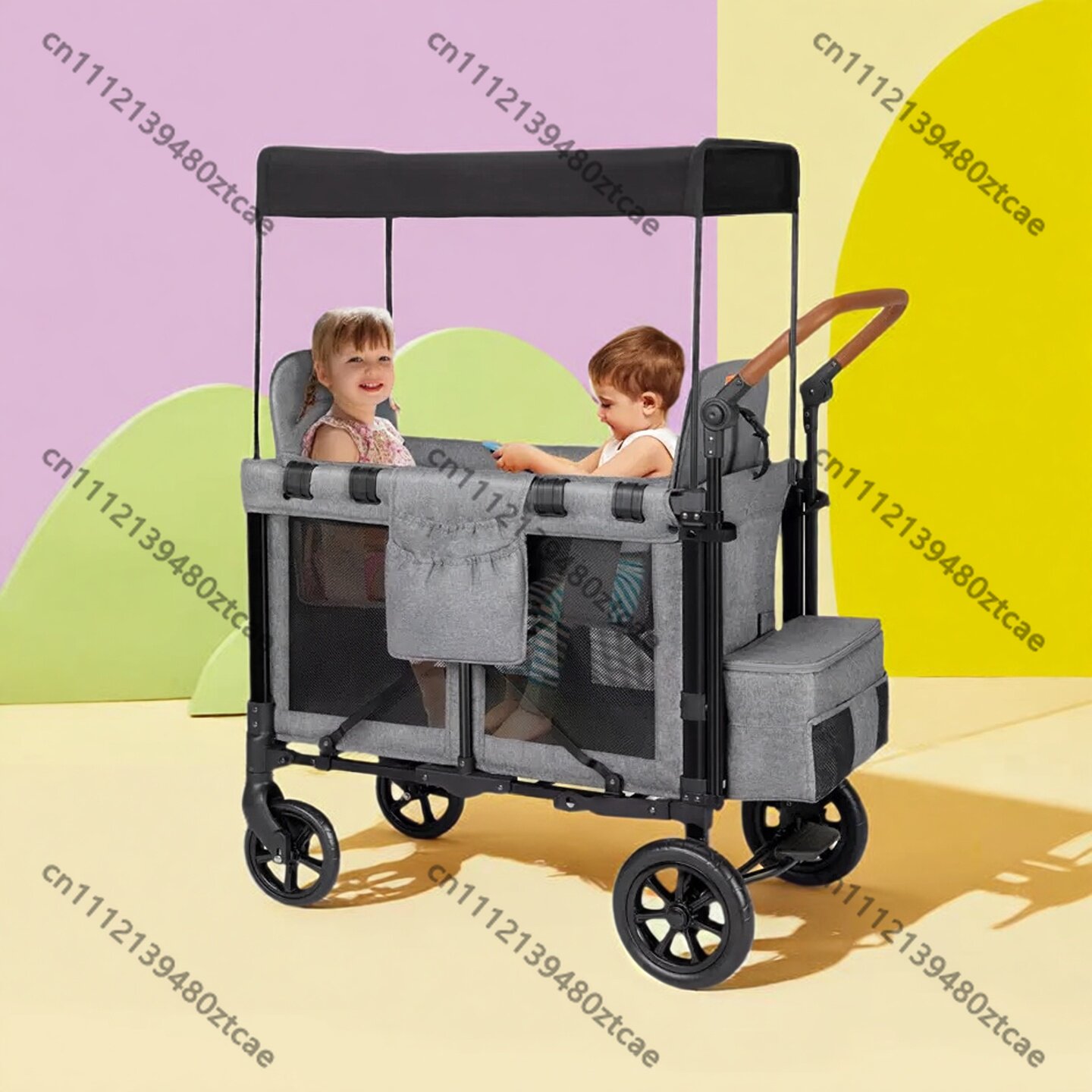 Twin Baby Stroller Four Kids P - Kids Outdoor Wagon 评论和价格