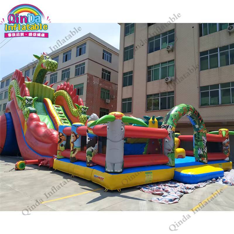 17*11m Large Inflatable Castle - Kids Outdoor Jump House 评论和价格