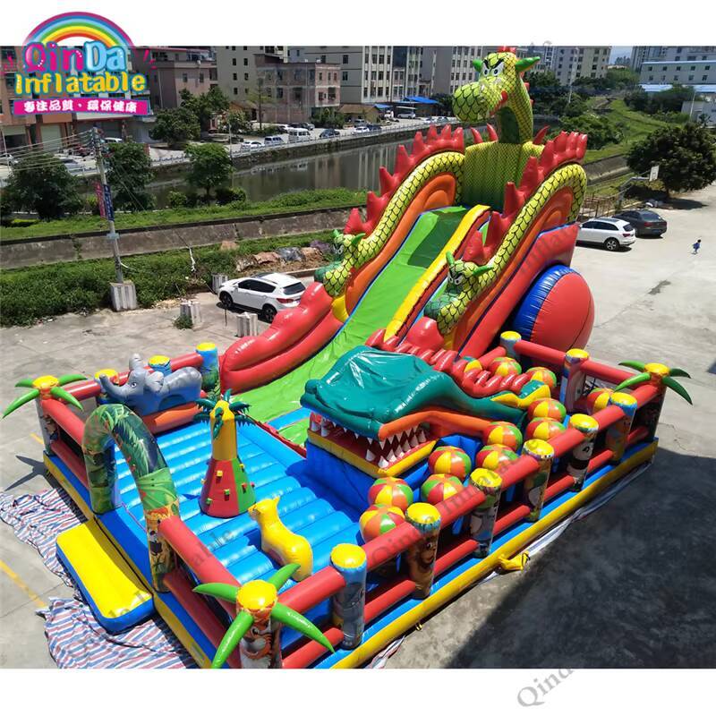 17*11m Large Inflatable Castle - Kids Outdoor Jump House 评论和价格