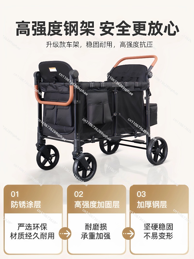 Outdoor Wagon Stroller 4 Seat  - Kids Outdoor Wagon 评论和价格