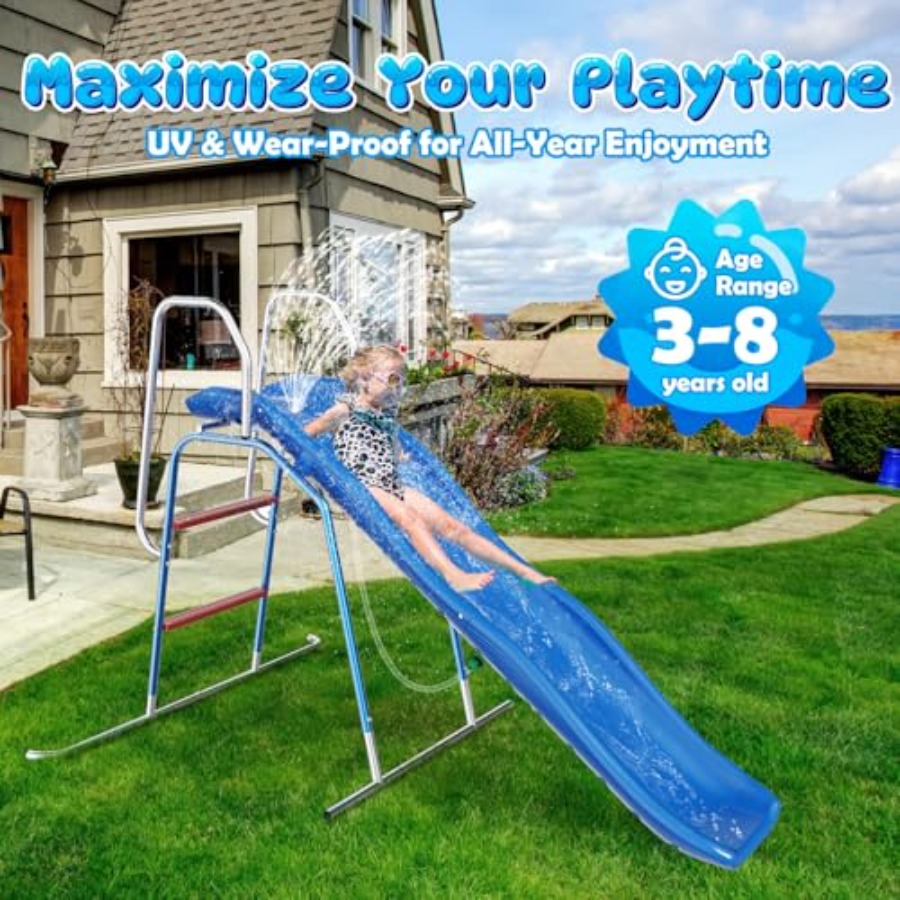 Backyard water slide for kids: - Kids Outdoor Zone 评论和价格